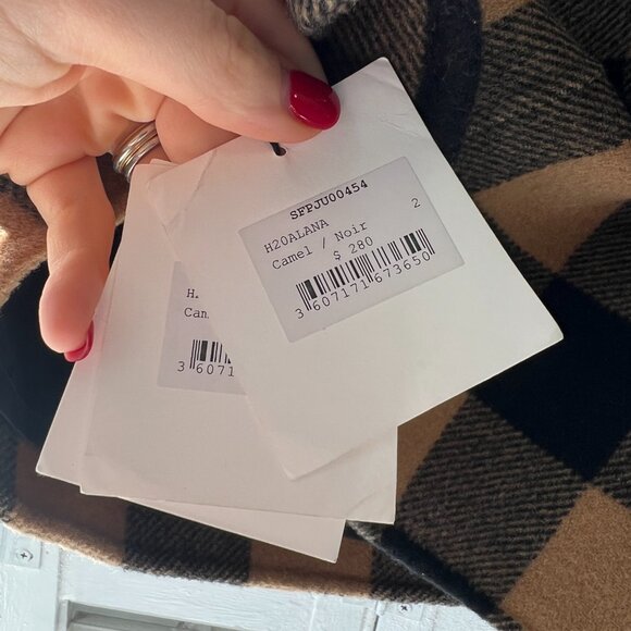 Sandro Checked Wool-blend Felt Mini Skirt - Picture 5 of 5